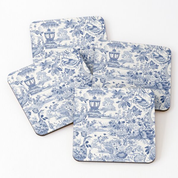 Item preview, Toile De Jouy Traditional Blue and White Pattern Seamless designed and sold by LividPhoto.