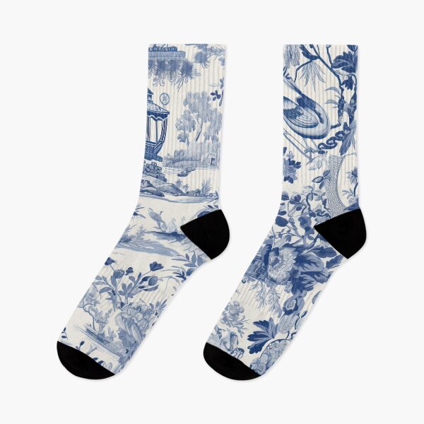 Item preview, Toile De Jouy Traditional Blue and White Pattern Seamless designed and sold by LividPhoto.