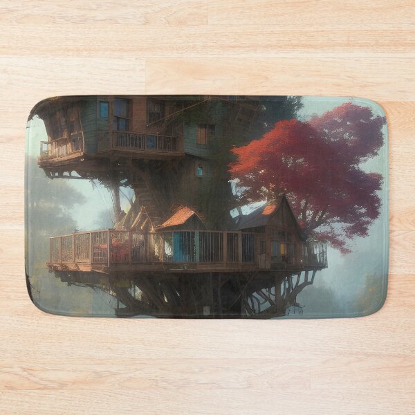 Item preview, Magical Tree House Drawing Fantasy Art Landscape designed and sold by VersoShopping.