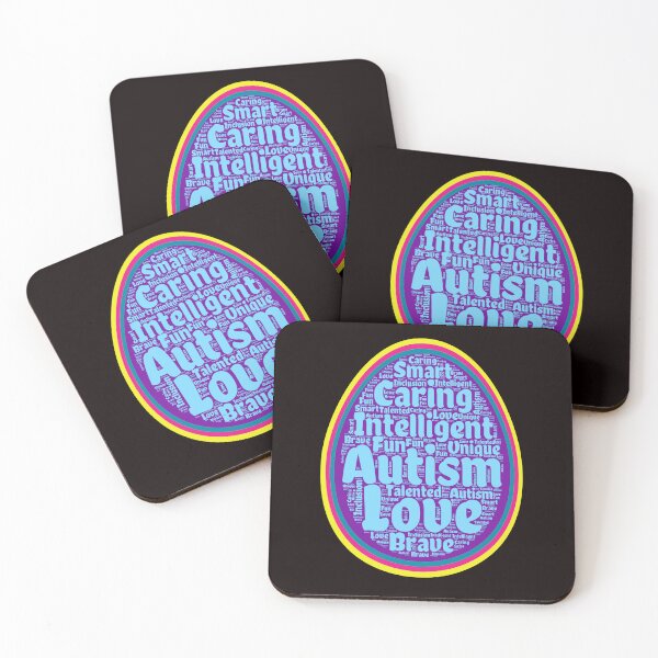 Item preview, Autism Positive Words Attributes Easter Egg designed and sold by BeansHotTees.