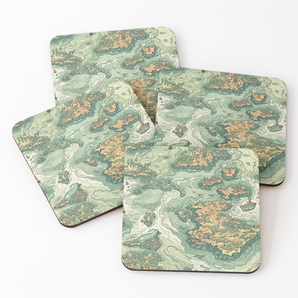 Item preview, Coasters (Set of 4) designed and sold by Banded-Canyon.