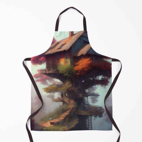 Item preview, Magical Tree House Drawing Fantasy Art Landscape designed and sold by VersoShopping.
