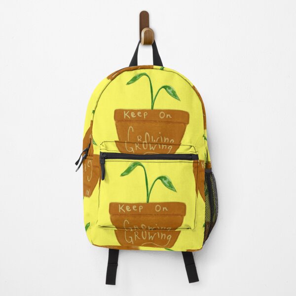 Item preview, "Keep On Growing" Inspirational Plant Pot Sticker Design designed and sold by designsbyjuliee.