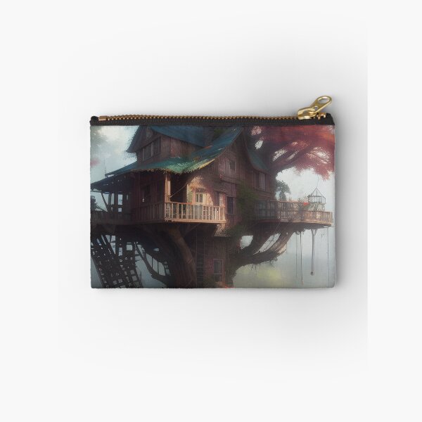 Item preview, Magical Tree House Drawing Fantasy Art Landscape designed and sold by VersoShopping.