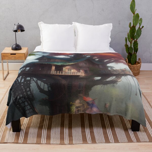 Item preview, Magical Tree House Drawing Fantasy Art Landscape designed and sold by VersoShopping.