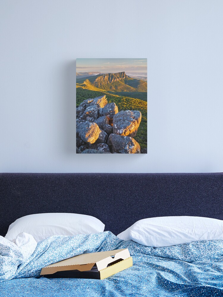 Thumbnail 2 of 3, Canvas Print, Golden Sunrise at Mt William, Grampians, Victoria, Australia designed and sold by Chockstone.