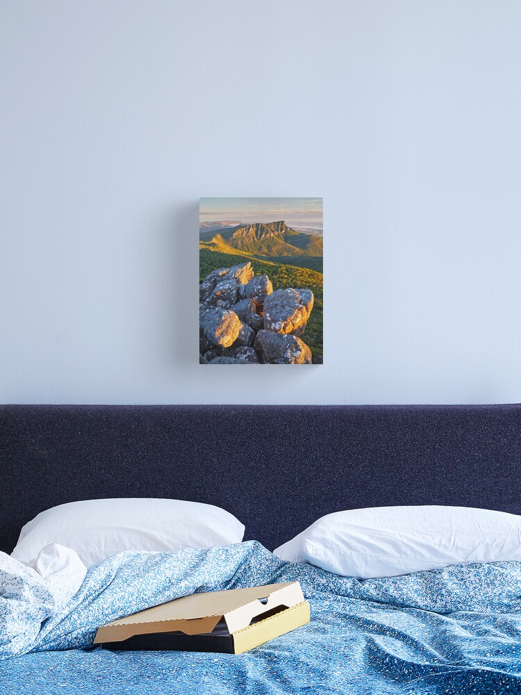 Canvas Print, Golden Sunrise at Mt William, Grampians, Victoria, Australia designed and sold by Michael Boniwell