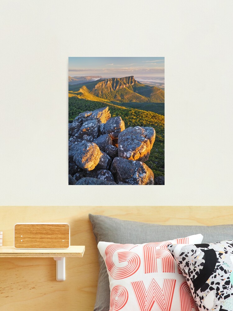 Thumbnail 1 of 3, Photographic Print, Golden Sunrise at Mt William, Grampians, Victoria, Australia designed and sold by Chockstone.