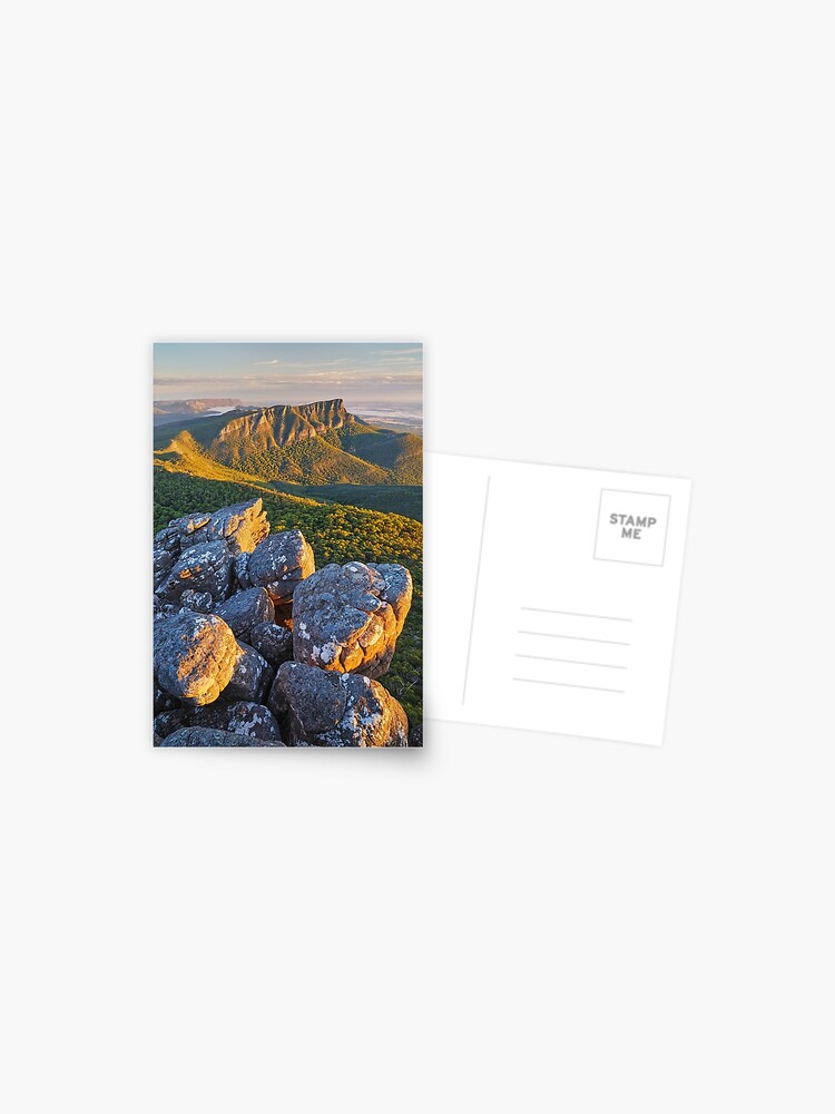 Thumbnail 1 of 2, Postcard, Golden Sunrise at Mt William, Grampians, Victoria, Australia designed and sold by Michael Boniwell.