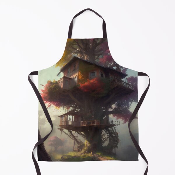 Item preview, Magical Tree House Drawing Fantasy Art Landscape designed and sold by VersoShopping.