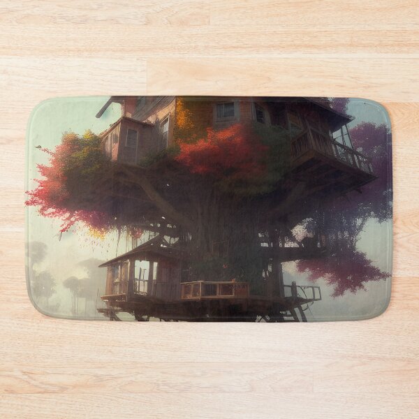Item preview, Magical Tree House Drawing Fantasy Art Landscape designed and sold by VersoShopping.