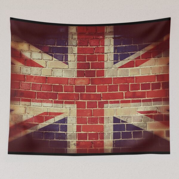 Item preview, Vintage UK flag on a brick wall designed and sold by steveball.