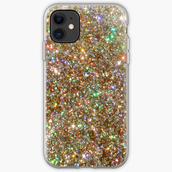 Golden Glitter Frenzy iPhone Soft Case