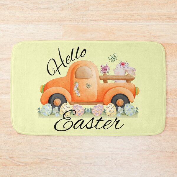 Item preview, Holla easter, illustration with beautiful easter bunny in the field surrounded by easter eggs. designed and sold by Malogue.