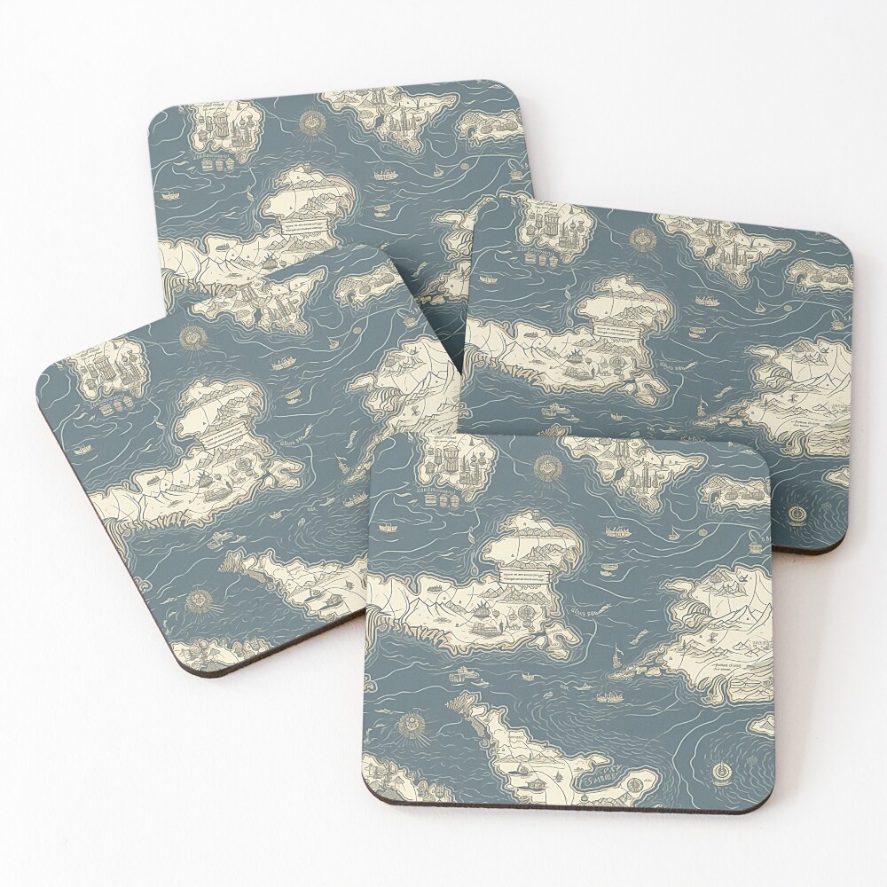 Item preview, Coasters (Set of 4) designed and sold by Banded-Canyon.