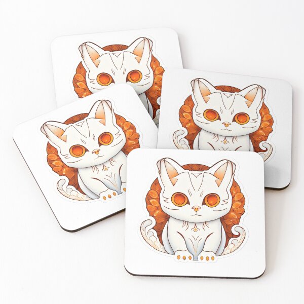 Item preview, Mesmerizing White Cat with Orange Eyes - Mysterious Design designed and sold by YassCreative.