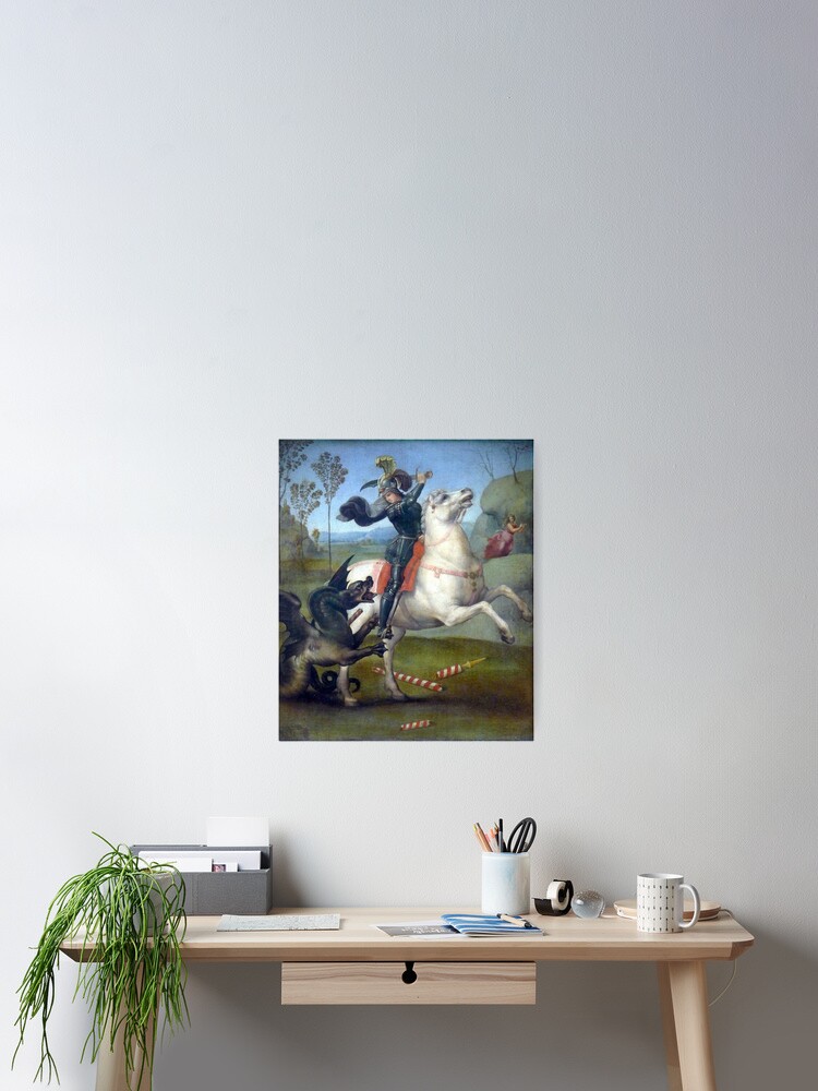 Raphael Saint George and the Dragon Wall Art Poster Print