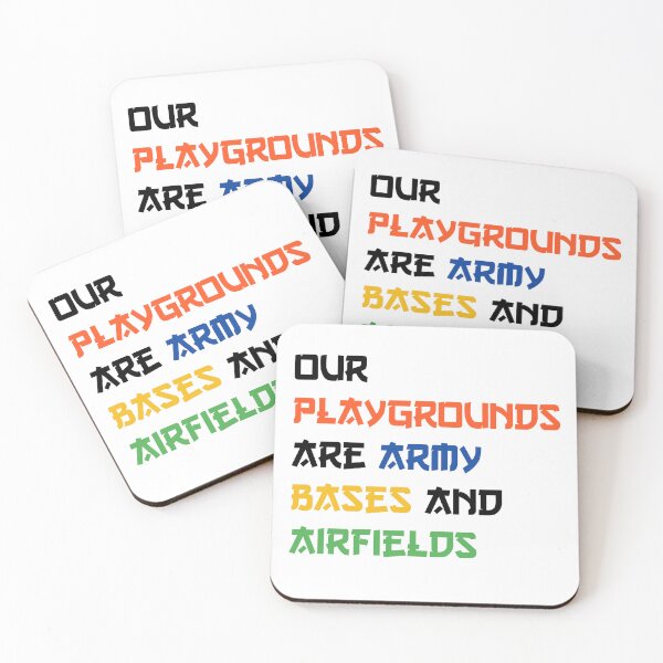 Item preview, Our playgrounds are army bases and airfield. T-shirt  designed and sold by Print-and-Prose.