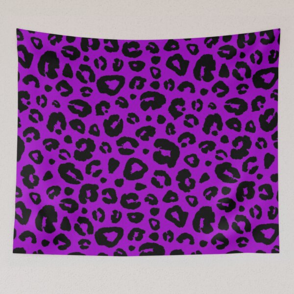Item preview, Purple And Black Leopard Skin Pattern designed and sold by TheCatmeow2000.