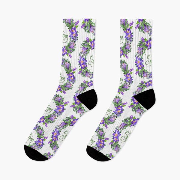Item preview, Welcome Spring Purple Crocus Flowers and Violets  designed and sold by silviaol.