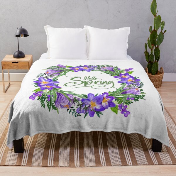 Item preview, Welcome Spring Purple Crocus Flowers and Violets  designed and sold by silviaol.