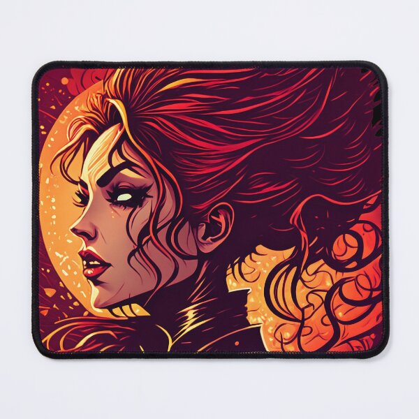 Item preview, Fiery Woman: Graphic Novel Superheroine Surrounded by Flames designed and sold by ByteyCreatives.