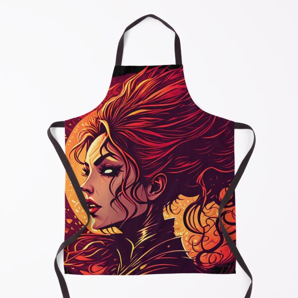 Item preview, Fiery Woman: Graphic Novel Superheroine Surrounded by Flames designed and sold by ByteyCreatives.