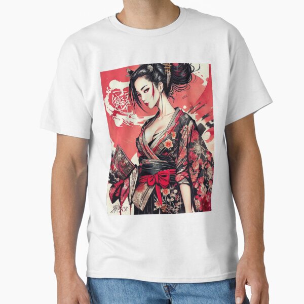 Item preview, Beautiful Geisha in Red and Black Japanese Dress designed and sold by edward1ge.