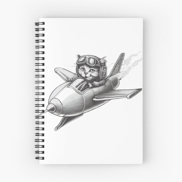 Item preview, Pencil-drawn Feline Fighter Pilot designed and sold by Saa-d.