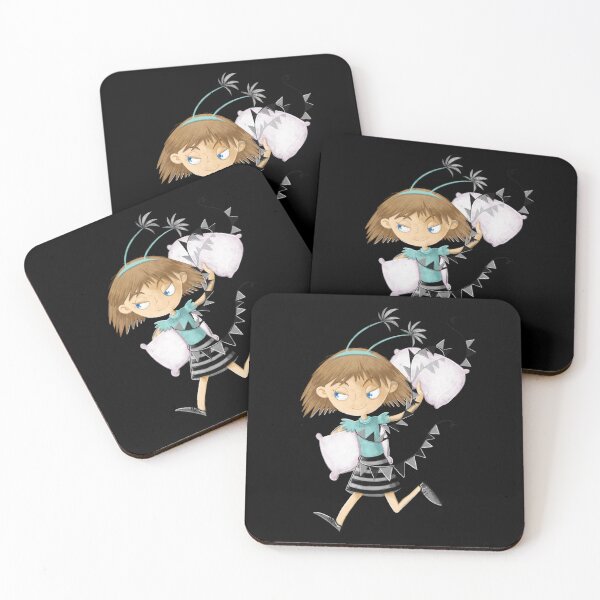 Item preview, Girl throwing a pillow designed and sold by jasmineberry.