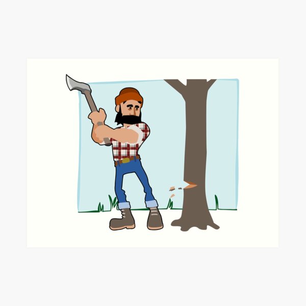 Lumberjack Art Print By Claudiocmb Redbubble - lumberjack legends codes roblox