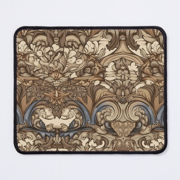Item preview, Brown, Light Brown and Steely Blue Ornate Abstract Pattern designed and sold by Expressive Vision.