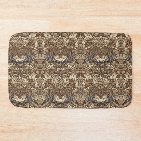 Item preview, Brown, Light Brown and Steely Blue Ornate Abstract Pattern designed and sold by Expressive Vision.