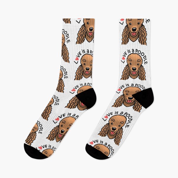 Item preview, LOVE IS A POODLE cute brown poodle doggy designed and sold by cheekyfoxart.