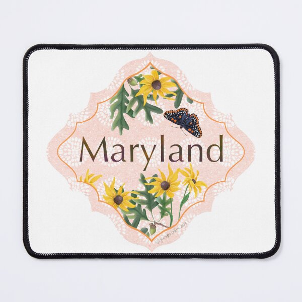 Item preview, Maryland State Pride| Maryland State Flower Black Eyed Susan White Oak | US State Collection State Icon Illustration  designed and sold by JourneyHomeMade.