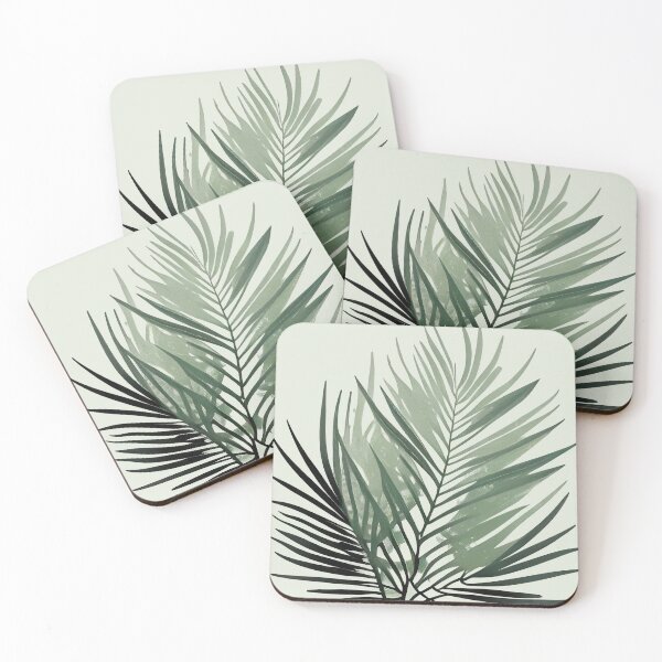 Item preview, Palm Leaves Green Botanical Pattern designed and sold by Aurora Hues.