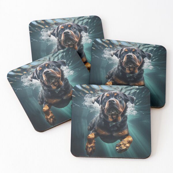 Item preview, Rottweiler nadando bajo el agua #2 de la serie designed and sold by ebrawne.