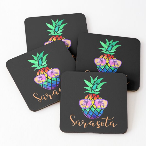 Item preview, Sarasota Florida Tropical Funny Pineapple Summer Sunglasses T Shirt designed and sold by Beroti-Vanda.