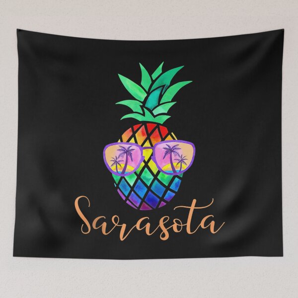 Item preview, Sarasota Florida Tropical Funny Pineapple Summer Sunglasses T Shirt designed and sold by Beroti-Vanda.