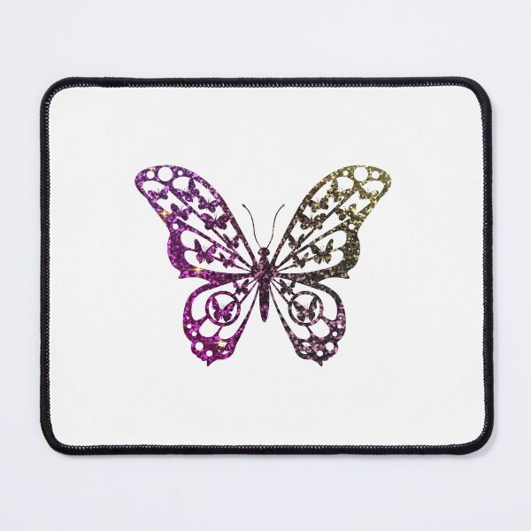 Item preview, Glitter floral pattern butterfly designed and sold by Souushop.