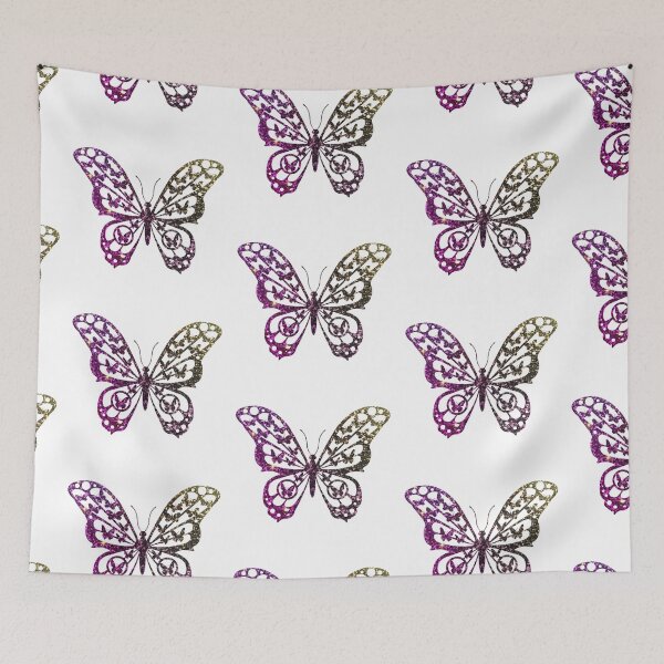 Item preview, Glitter floral pattern butterfly  designed and sold by Souushop.