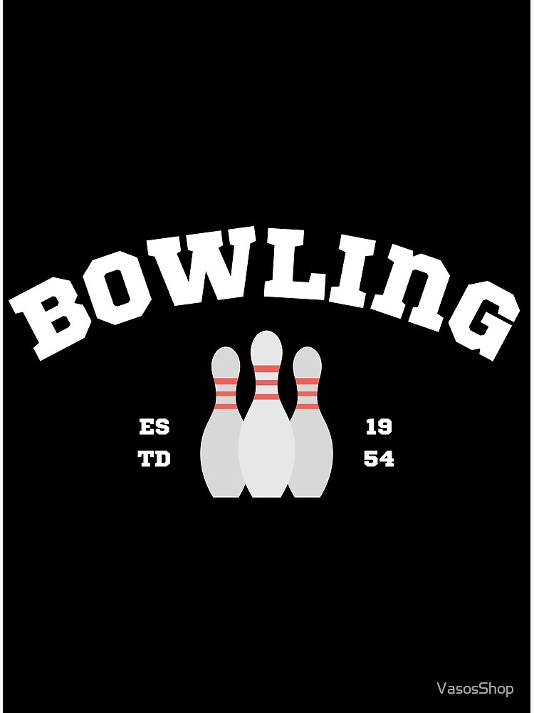 Disover Bowling ESTD 1954 Premium Matte Vertical Poster