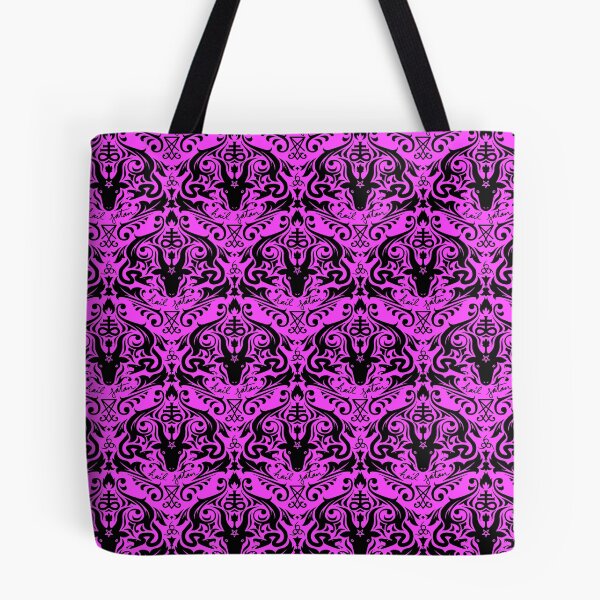 Item preview, Damask - Hail Satan (Black & Pink default) designed and sold by QueerSatanic.