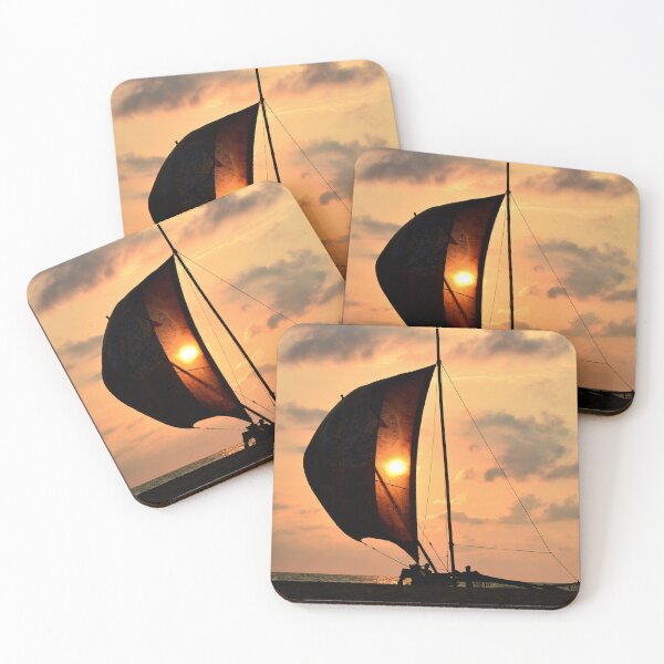 Item preview, Nautical Silhouette under a Blazing Sky designed and sold by franck380.