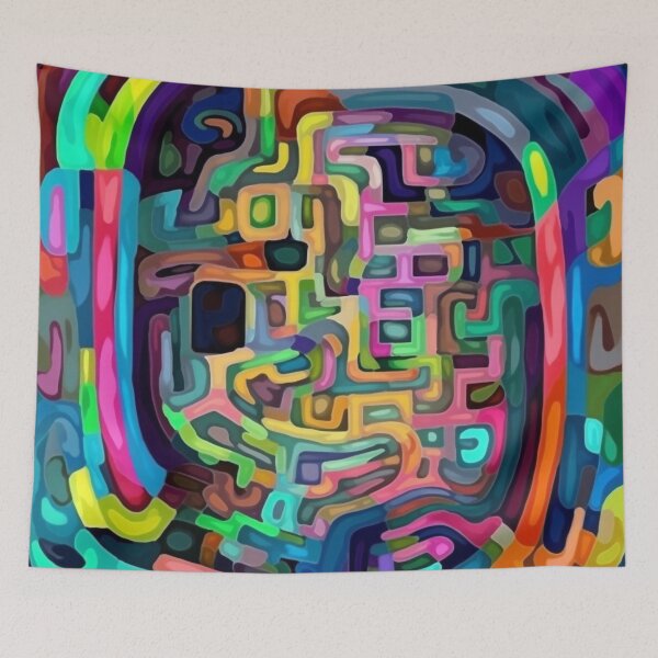 Item preview, The Neon Maze designed and sold by artfullyprompt.