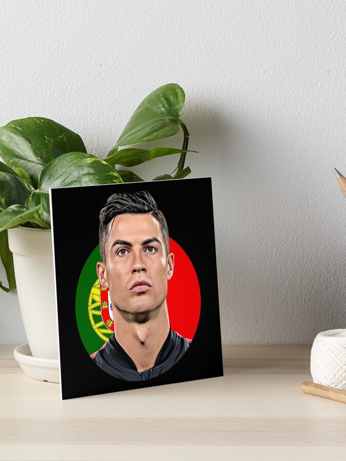 Cristiano Ronaldo The King of Football Art Board Print