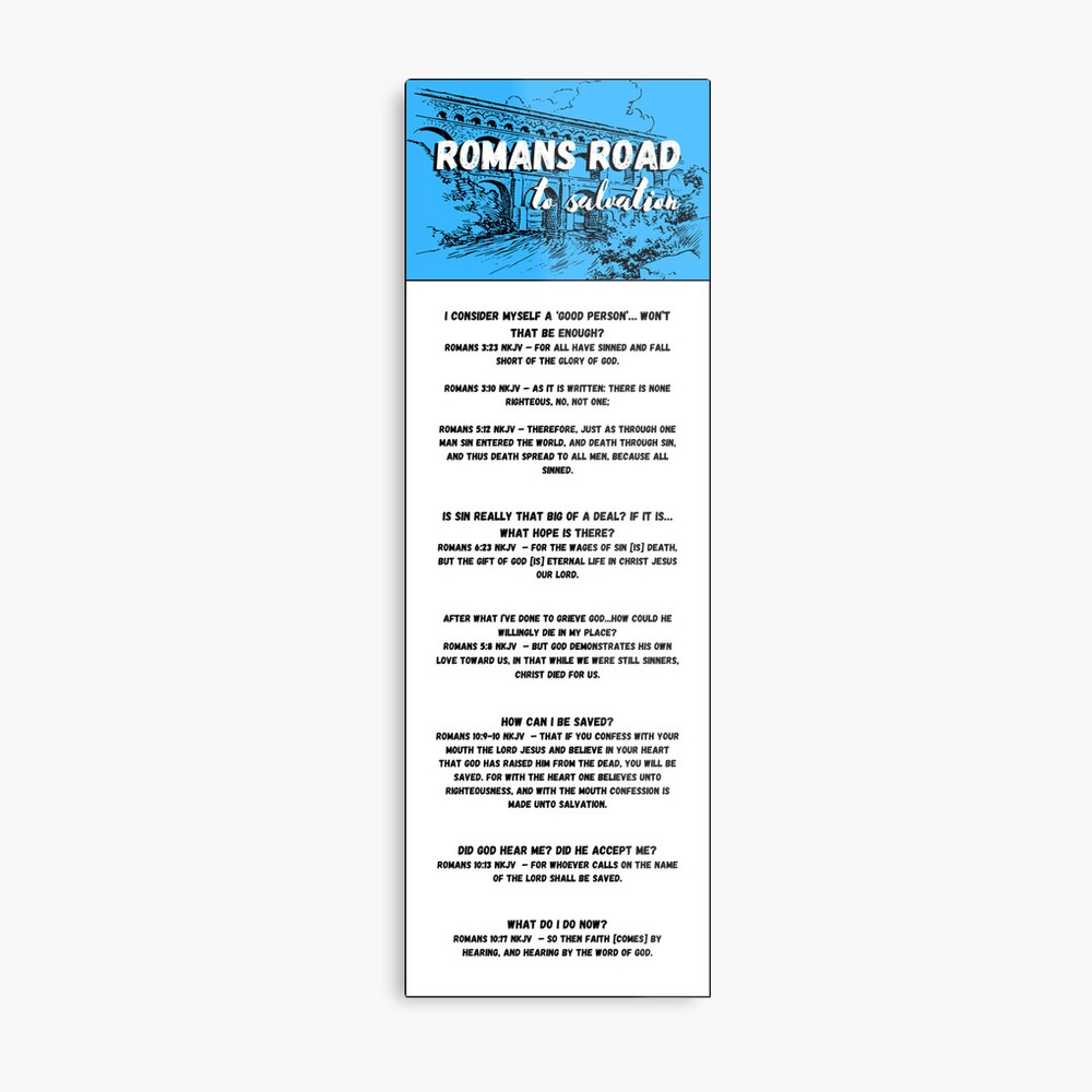 Romans Road Plan of Salvation" Canvas Print for Sale by RobertsArtCo |  Redbubble