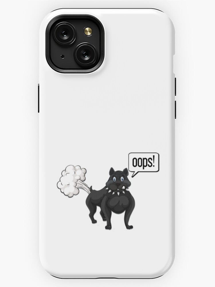 Black funny cute dog fart design