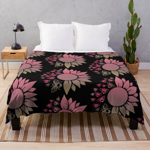 Item preview, Colorful wild flowers pattern with glitter  bee and butterfly  designed and sold by Souushop.