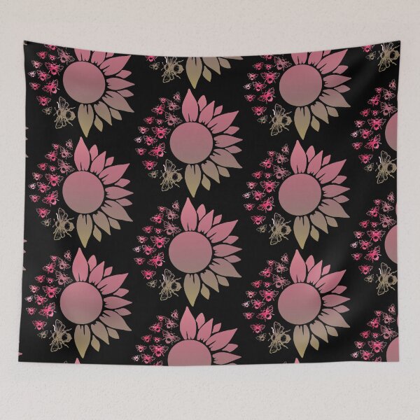 Item preview, Colorful wild flowers pattern with glitter  bee and butterfly  designed and sold by Souushop.